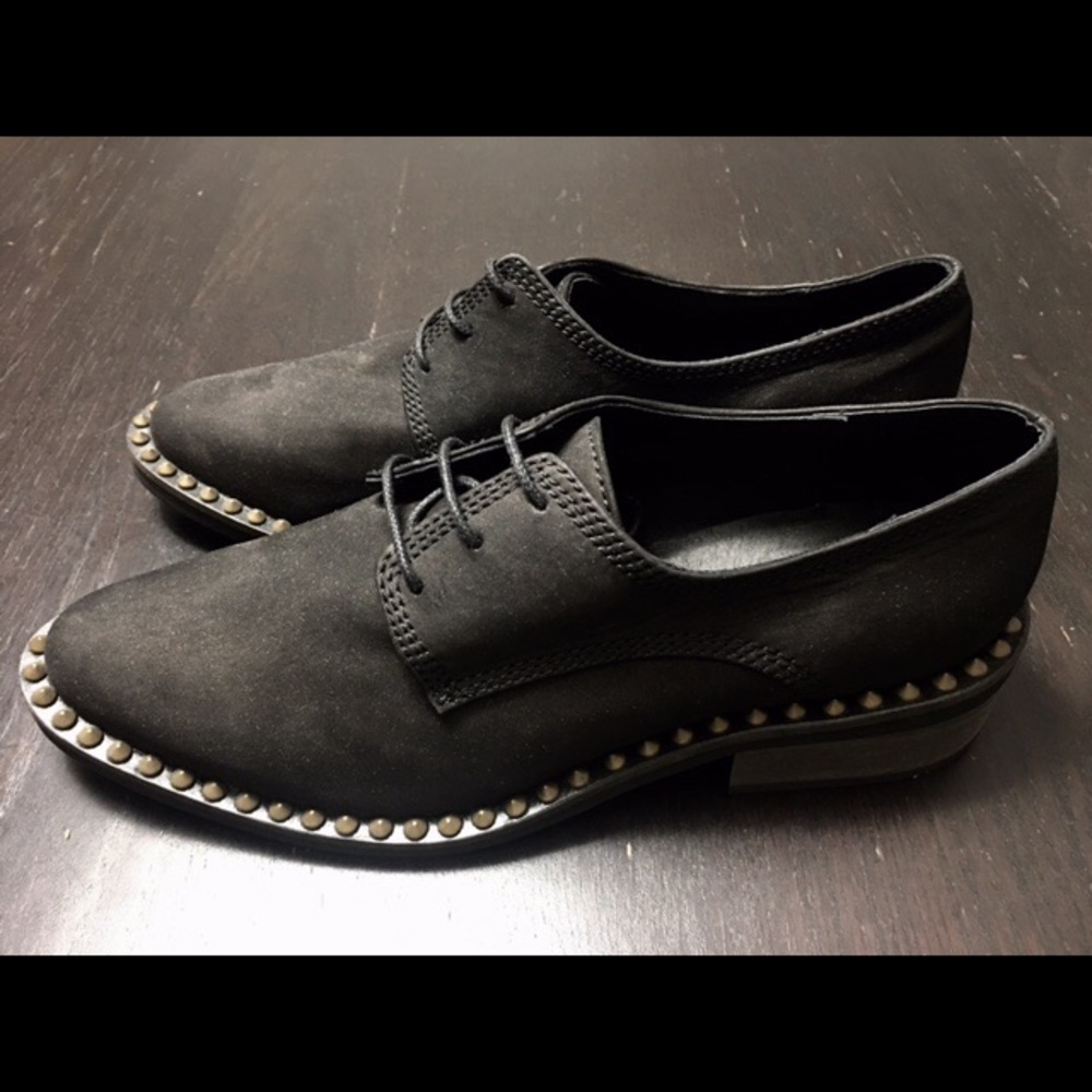 Free People Studded Suede Oxfords
